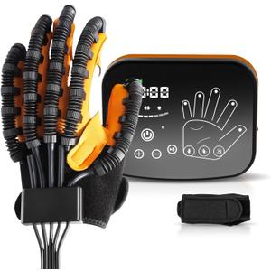 Rehabilitation Robotic Gloves, Hand & Finger Exercise Equipment for Stroke, Hemiplegia, Cerebral Palsy, and Arthritis Patients, Yellow