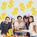 31Pcs Gold Dollar Sign Sticker Dollar Themed Party Decorations