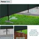 ECOOPTS 5'Hx24'L Privacy Fence Set with Poles and Rails Ground Spikes Fence Kit for Patio Garden Pool Yard (Green)