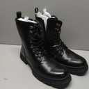 Jousen Mens Boots High Top Motorcycle Boots Fashion Zipper Mens Casual Boots Chukka Dress Combat Boots, Black US 11.5