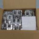 BESTEEL 24 Pack Hidden Hinges Upgrade Soft Close Surface Mounting Hinge,90 Degree Concealed Cabinet Hinges for Kitchen Cabinet Doors Frameless,No Pre-drilled,Surface Mount Hinges with Extra Bumper