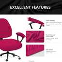 Super Stretchable Separate Office Chair Seat Covers - Universal Spandex Computer Chair Slipcover - Rotating Backrest Coverings & Cushion Protectors & Armrest Covers for Dogs, Cats, Pets