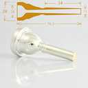 Glory Professonal Silver Plated Alto Trombone Mouthpiece 12c