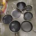 HexClad 7 Pack Pots Bundle, Stay-Cool Handle, Dishwasher-Friendly, Oven-Safe Up to 900°F, Induction Ready, Compatible with All Cooktops