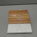 8.5 x 11 Acrylic Sign Holder with Wood Base - Tabletop Display Menu Stand - Clear Plastic L/T Shape Vertical or Slant Back Paper Holders - 3 Pack