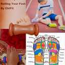 2 x Manual Foot Massager Roller for Plantar Fasciitis Relief, Portable Deep Tissue Muscle Massage Roller for Foot Arch and Heel Pain, Effective Reflexology Tool Relax The Nerves (Chocolate)