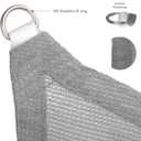 Eden's Decor 6' x 8' Grey Sun Shade Sail Outdoor Canopy Rectangular Awning Fabric Cloth Screen for Patio Garden Backyard Pergola Custom Size