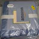 OakRidge Satin Fleece Blanket, Full/Queen, Twin or King Size 100% Polyester Lightweight Fabric and Cozy Satin Binding Edges in Tightly Folding Travel Blanket, Blue