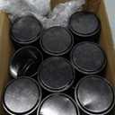 meekoo 18 Pcs Tea Tins Canister for Loose Tea 6 oz Airtight Tea Tins Bulk with Lids Metal Tea Jars Small Round Storage Containers for Travel Business Coffee Cans Candy Spices Herbs Kitchen(Black)