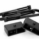 KSP 2" Rear Lift Kit for F250 F350, 2in Rear Lift Block for 2011-2024 F250 F350 Super Duty, 2pcs Lift Blocks with 4pcs Extended Square Leaf Spring Ubolts For Ford Pick up Trucks 2WD 2X2 4WD 4X4