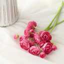 Floroom Ranunculus Artificial Flowers 18 Pcs Fuchsia Faux Silk Mini Ranunculus Bulk Fake Wedding Filler Flowers for DIY Hot Pink Bouquets, Centerpieces, Bridal Shower Decorations & Arrangements