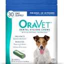 ORAVET Dental Chews for Dogs, Oral Care and Hygiene Chews (Small Dogs, 10-24 lbs.) Blue Pouch, 30 Count