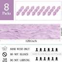 8 Pack Lavender Cheesecloth Table Runner 20 x 120 inch Gauze Table Runners 10 FT Long,Semi Sheer Boho Cheese Cloth Fabric Table Runner Bulk for Wedding,Party,Baby Shower,Bridal Shower Decoration
