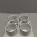 Coffee Mugs Set of 4, 12 OZ Ceramic Coffee Mugs with Handle, Vertical Stripes Coffee Cups Set for Latte/Tea/Cocoa/Milk, Microwave and Diahwasher Safe (Beige)