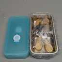 Sanbo Stainless Steel Snack Box with Lids - 4 Pack Grab and Go Snack Containers, Leakproof & Reusable Bento Boxes with Spoon & Spork, Dishwasher Safe for Travel, Lunch, Camping & Family Meals