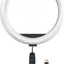 LED Ring Light 14" 360 Photo Booth Accessories,for Live Streaming & YouTube Video, Dimmable Desk Makeup Ring Light for Photography, Shooting with 3 Light Modes & 10 Brightness Level