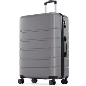 NEWBULIG 28 Inch Checked Luggage, Expandable Suitcase with Spinner Wheels