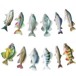 Abilat Gone Fishing Hanging Banner Fish Birthday Party Decorations for Kids Adults Bass Fishing Tournament Supplies Fish Themed Party Supplies Under The Sea Decor