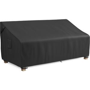 MR. COVER 3-Seater Outdoor Couch Cover Waterproof, 80 Inch Patio Furniture Cover for Sofa, Heavy Duty Polyester & Double-Stitched Seams, Classic Black