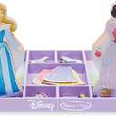 Melissa & Doug Disney Sleeping Beauty and Snow White Magnetic Dress-Up Wooden Doll Pretend Play Set (40+ pcs), Pretend Play & Preschool Toys for Kids Ages 3+