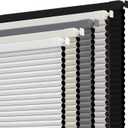 SUNOFF Cordless No Drill Blackout Cellular Shades, 34" W x 64" H, White