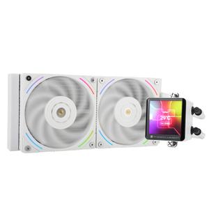 Thermalright Frozen Vision 240 White-Liquid CPU Water Cooler, with 2 PWM Fans,2.88-inch Square Image IPS LCD Display for 480x480 Pixels,Computer CPU Water Cooler for AM4/AM5,Intel lga1700/115X/1851