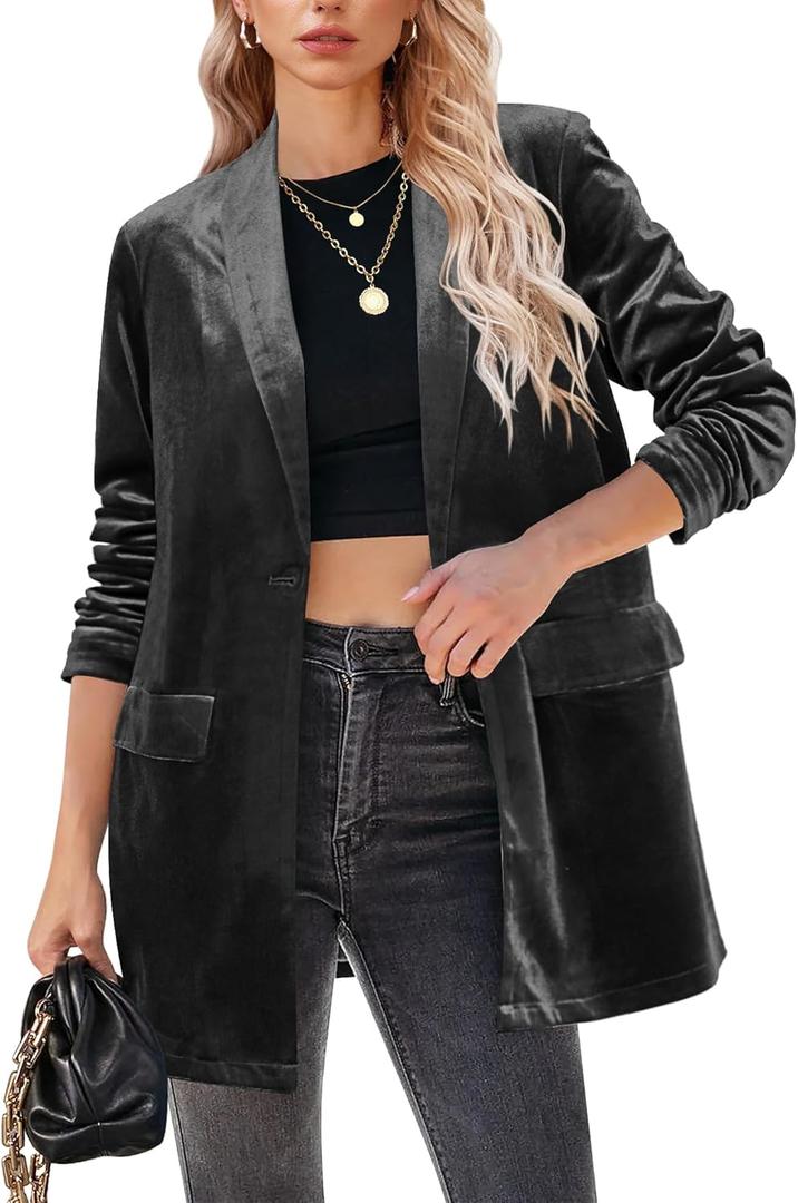 GRAPENT Fashion Jackets & Blazers for Women Plus Size - Expresso Medium Size 8 & 10