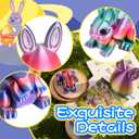 2 x 4PCS 3D Printed Animals with Eggs, Prefilled Egg with Articulated Rabbit Fidget Toys Inside, Party Favors, Classroom Prizes, Goodie Bag Fillers
