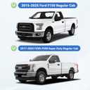 Window Visors Rain Guards for 2015-2024 Ford F150 Single/Regular Cab, Out-Channel Window Vent Wind Deflectors Visors Shades for 17-24 F250 F350 F450 Super Duty Standard Cab