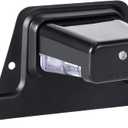 Partsam LED License Plate Light Waterproof 12V DC License Tag Light with Holder Drainage Hole Steel Bracket Mount ABS Housing PC Lens for Trailer Truck Pickup UTV ATV RV Boat 12V DOT Compliant (Black)