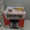 Gourmia Air Fryer - 8 Qt Extra Large Capacity, FryForce360, Digital Display with 12 Presets, Roast, Bake, Broil, Dehydrate, Dishwasher Safe Accessories, Stainless Steel