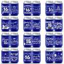 50th Birthday Can Cooler Sleeve Decorations, 12PCS 50th Party Favors for Men Women Blue & Silver Happy 50th Birthday Anniversary Party Supplies Decor Gift Beverage Cup Bottle Can Cover Personalized