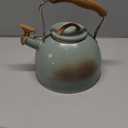 Tea Kettle, Vegoran 100 OZ / 3 Liter Whistling Tea Kettle, Tea Pots for Stove Top Food Grade Stainless Steel with Wood Pattern Folding Handle, Loud Whistle Kettle for Tea, Coffee, Milk (Green)