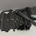 Furologee Clothes Racks for Hanging Clothes, Portable Rolling Garment Rack, Sturdy Metal Free Standing Clothes Racks with Wheels, Double Rods Wardrobe Rack for Bedroom, Laundry Living Room (Black)