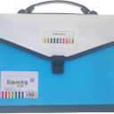 Expanding Accordion File Folder with Labels, 13 Pocket Document Organizer, Letter A4 Size, 1 Pack