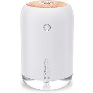 SmartDevil Small Humidifier, 500ml Mini Desk Humidifier, for Bedroom, Office, Travel, Plants, with Night Light, Auto Shut-Off, Super Quiet, White