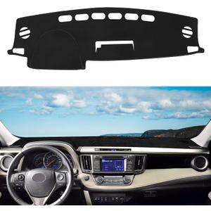 Dashboard Cover Mat Custom Fit for Toyota RAV4 2013-2018 Dash Cover Nonslip Dash Mat Protector Sunshade No Glare Black