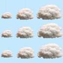 9Pcs Artificial Cloud Props, 3D Decorative Fake Clouds, Clouds for Room Ceiling, Cotton Clouds Decorations, Wedding Party Art Stage Supplies, Festival Supplies (9 Pieces, Three Different Models)