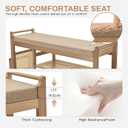 Homaxy 2-Tier Shoe Rack Bench with Side Holder, 39.4 in Bamboo Entryway Bench, Shoe Rack Organizer with Cushion for Front Entrance, Hallway Living Room Bedroom, Walnut and Light Brown