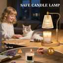 Imenlox Candle Warmer Lamp, with Timer and Dimmer, Adjustable Height, Mother' s Day Gifts for Mom, Birthday Gifts for Women, House Warming Gifts Room Decor, Wax Warmer for Jar Candles(Amber)