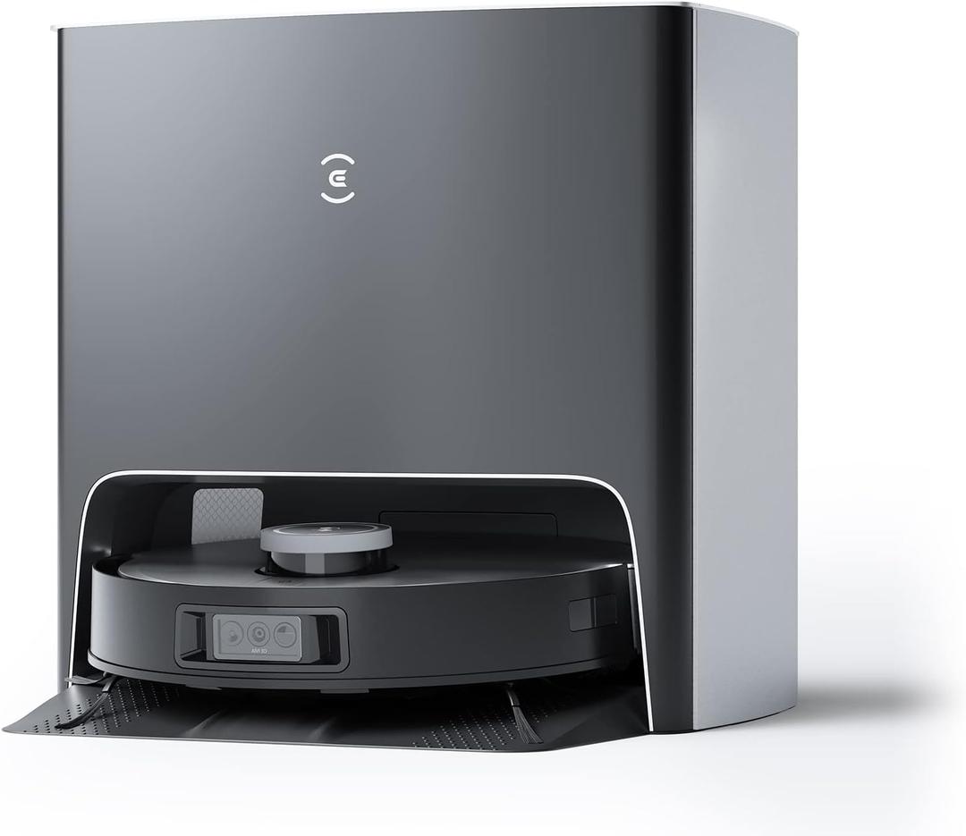 ECOVACS DEEBOT X1 Turbo Robot Vacuum and Mop Combo, 5000Pa Suction, Auto-Cleaning Station, Upgraded Laser Navigation, Obstacle Avoidance, YIKO Voice Assistant, Black