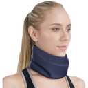 Neck Brace for Sleeping - Cervical Collar Relief Neck Pain and Neck Support Soft Foam Wraps Keep Vertebrae Stable for Relief of Cervical Spine Pressure for Women & Men Prussian Blue Medium Size