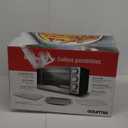 Gourmia GTF7350 6-in-1 Multi-function, Stainless Steel Air Fryer Oven - 6 Cooking Functions - Fry Basket, Oven Rack, Baking Pan & Crumb Tray, Included + Recipe Book (Silver)