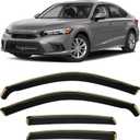 Shatterproof in-Channel Window Rain Guards for Honda Civic Sedan 2022-2025 (Not for Hatchback), Window Deflectors, Window Visors for Car, Vent Deflector, 4pcs