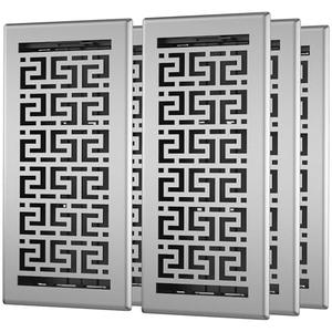 Floor Register 6x14- 5 Pack Floor Vent Covers Heavy Duty Walkable Steel Floor Vents Adjustable Decorative Vent Covers for Home Floor Sidewall Office or Ceiling Vent