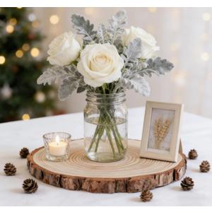 8Pcs Large Wood Centerpieces for Tables, 8-9 Inches Rustic Wood Slices for Centerpieces, Natural Wooden Centerpieces for Tables Wedding, Party, Rustic Decor, Art Creation