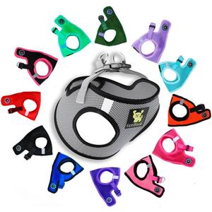 EcoBark Teacup Dog Harness - Step in Luxury Soft Dog Harness - Reflective and Adjustable Mini Body Halter Vest -Tiny Soft Mesh Toy Breed Harness (Gray, XXXS) (XXXS- 2 to 3 lbs- Chest up to 10 in (Pack of 1))