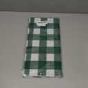 Kesfey 3 Packs Green and White Checkered Tablecloths 54 x 108 Inches Disposable Plastic Gingham Tablecovers Waterproof Rectangle Picnic Party Table Covers for Birthday Party Supplies Christmas