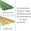 G-LEAF Garden Stakes 5 ft Plastic Coated Steel Tube Sturdy Metal Plant Sticks for Tomato,Cucumber,Bean,Tree,Pack of 25