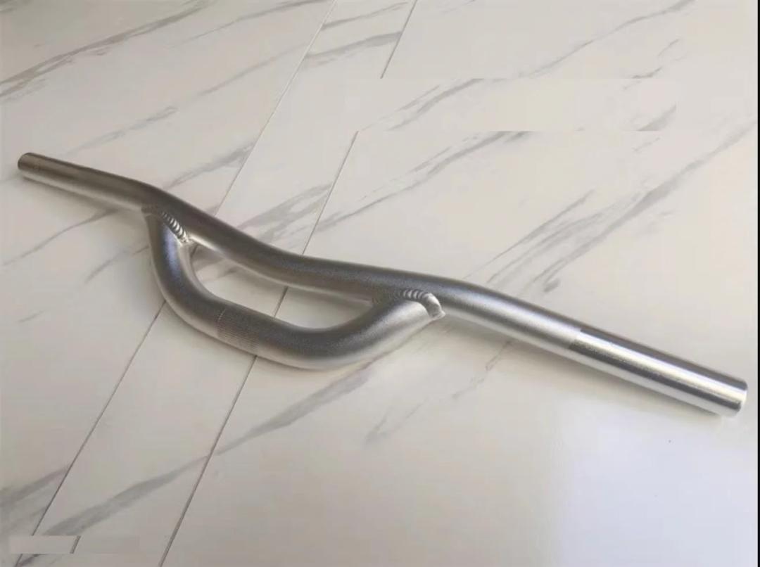 Bike Riser Handlebar Aluminum Alloy  for Fixed Gear Bike Road Bicycle(Silver)